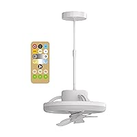 2 Wire Ceiling Fan with LED Lantern AC86V-265V 48W/60W Telescopic 3-speed 360° Oscillating Ceiling Fan with Light Remote Cotrol Fan Light Timing Lamp for Home Bedroom