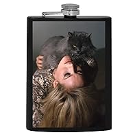Ursula Andress - 8oz Black Hip Alcohol Drinking Flask Rare TNW #G436900