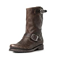 Frye Veronica Short Boots for Women Made from Full-Grain Leather with Antique Metal Hardware, Goodyear Welt Construction, and Rubber Lug Soles – 6 ¾” Shaft Height