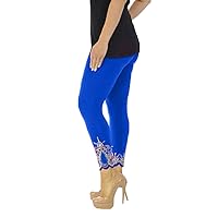 Womens Leggings Solid Basic Lace Cuff High Waist Stretch Long Yoga Pants