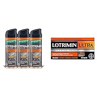 Lotrimin Athlete's Foot Antifungal Powder Spray & Ultra 1 Week Athlete's Foot Treatment - Antifungal Cream with Butenafine Hydrochloride 1% for Rapid Relief from Ringworm and Foot