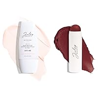 Protect and Blush: No Excuses SPF 40 Clear Invisible Facial Sunscreen & Skip The Brush Cream to Powder Blush Stick- Passion Fruit- 2-in-1 Blush and Lip Makeup Stick…