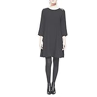 Eileen Fisher Silk Crepe Black Dress PS MSRP $398.00