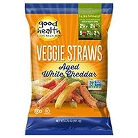 Good Health Non-GMO Veggie Straws 6.75 oz. Bag (Aged White Cheddar, 3 Bags)