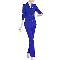 Spring and Autumn Formal Dress Ladies Suit Trousers Workwear Office Uniform Wide Leg Pants Jacket Suit