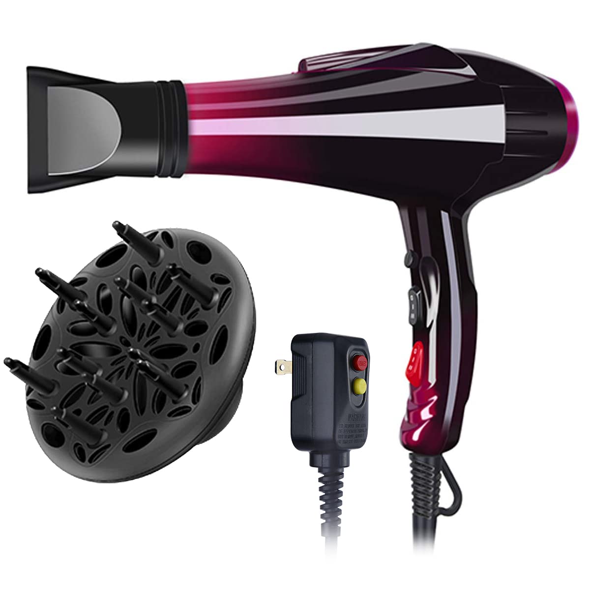 Mua Hair Dryer Professional Blow Dryer Negative Ions 3500W Powerful Fast Drying  Low Noise Long Cord Quick Dryer with Nozzle and Diffuser Hair Blow Dryer  with 2 Speed and 3 Heat Settings