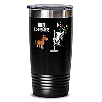 Unicorn Ex-husband Tumbler Other Me Funny Gift For Ex-husband Cute Birthday Present Magical Joke Quote Gag Insulated Cup With Lid Black 20 Oz
