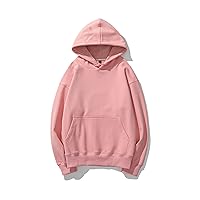 Thickened Plus Velvet Dropped Shoulder Loose Silver Fox Velvet Hooded Solid Color Sweater Cotton Winter Cold and Warm Men's Clothing Pink 5XL