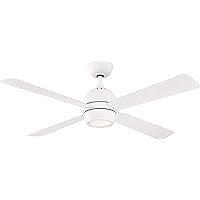 Fanimation Kwad 52 inch Indoor Ceiling Fan with LED Light Kit - Matte White