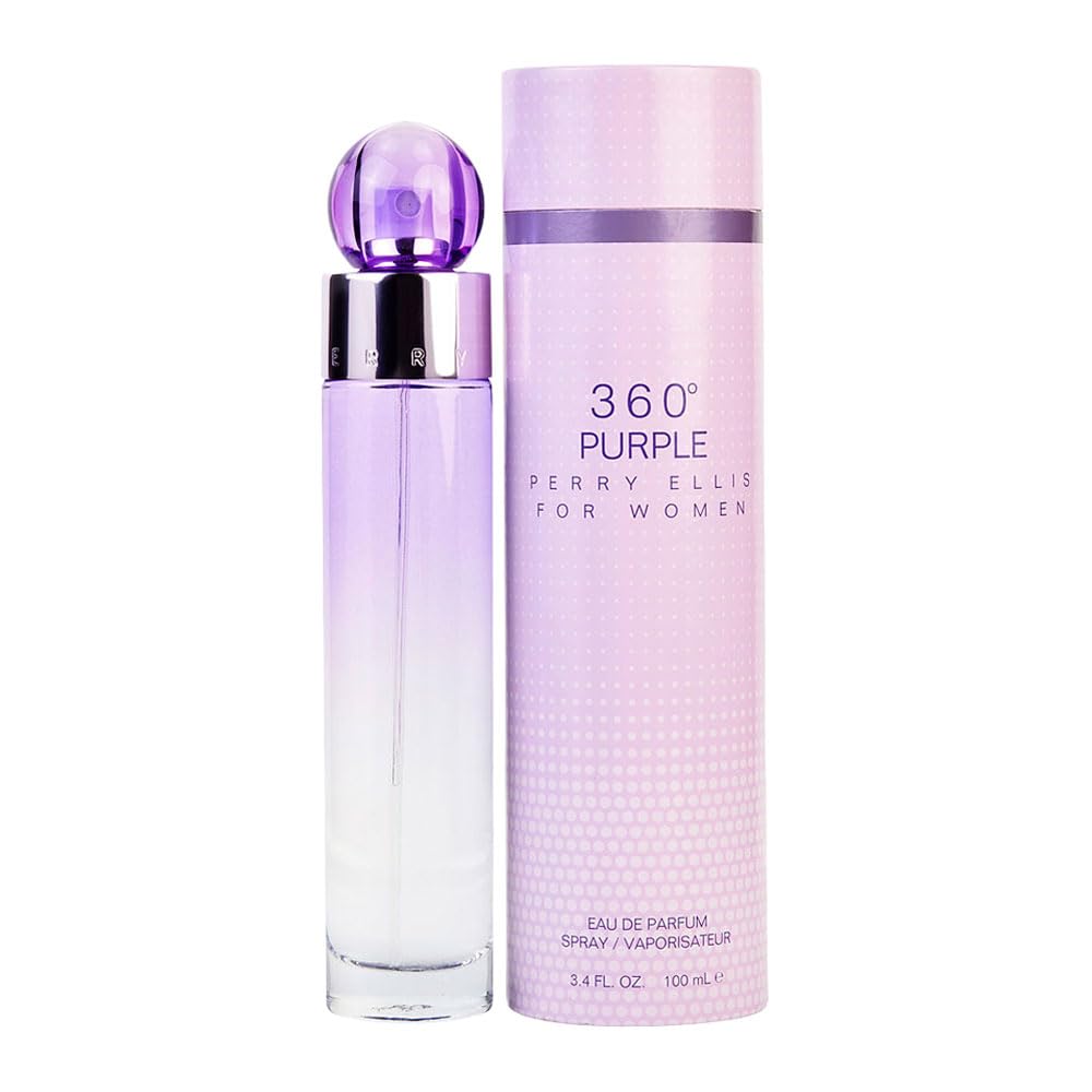 Perry Ellis 360 Purple for Women, 3.4 fl oz Eau de Parfum Spray