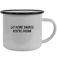 Go Home Snakes You're Drunk - Stainless Steel 12oz Camping Mug, Black