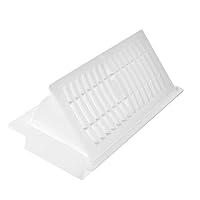 Hartford Ventilation Pop Up Floor Vent Register - 4” x 10”(Duct Opening) - Air Vent Deflector for Home Heat/AC - Extender for Under Furniture, Couch, Cabinetry - Floor or Ceiling Use (1, White)