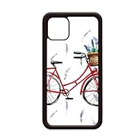 Watercolor Bicycle Lavender Flower for iPhone 12 Pro Max Cover for Apple Mini Mobile Case Shell