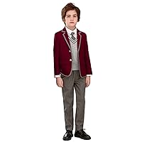 Boys' Single Breasted Button Suit Two Pieces Notch Lapel Tuxedos for Banquet Daily Leisure