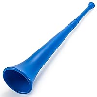 Collapsible Blue Plastic Vuvuzela Stadium Horn - Great for Soccer and Other Sports!