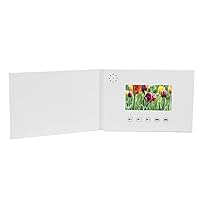 LCD Screen Video Greeting Card, Video Brochure High Code Rate HD Video Playback 128M Memory Fashionable Micro USB for Wedding Decorations(4.3inch)