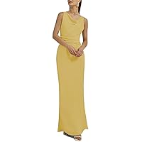 Sheath/Column Elegant Evening Dress Sleeveless Floor Length Formal Dress 2023 HF004