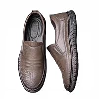 Fashion Genuine Leather Shoes for Men Casual Slip On Loafers Male Black Moccasins Soft Breathable Sports Driving Shoes
