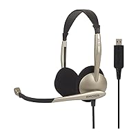 Comm Headset W/ Mic Usb 8ft Vol Noise Reduction Foam Ear Cushions