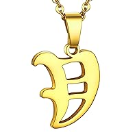 GOLDCHIC JEWELRY Initial Necklace for Women Girls, Gold Letter Charm Chain Necklaces for Mother Girlfriend