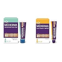 Mederma Advanced Scar Gel, Treats Old and New Scars, Reduces The Appearance of Scars from Acne, Stitches, Burns and More, 50 Grams & Scar Cream Plus SPF 30, Sunscreen, Protects from Sun Damage