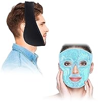 NEWGO Bundle of Jaw Ice Pack and Gel Face Mask for Pain Relief
