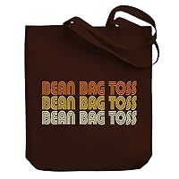 Bean Bag Toss RETRO COLOR Canvas Tote Bag 10.5