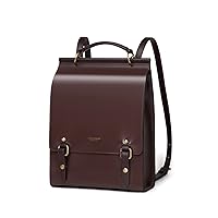 Cnoles Leather Backpack Purse For Women Fashion Ladies Vintage Bags Casual College Travel Backpacks bag Brown