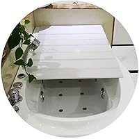 Bathtub Insulation Cover Shutter Bath Lid Bathtub Tray Thicker Folding Storage Stand Not Taking Up Space (Color : White, Size : 70x74x1.1cm)