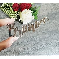 Gold MIRROR Place cards Wedding place cards Custom Names Place Settings,Name Place Tag Card, Rustic Wedding Favours,Party Decor,Set of 1.