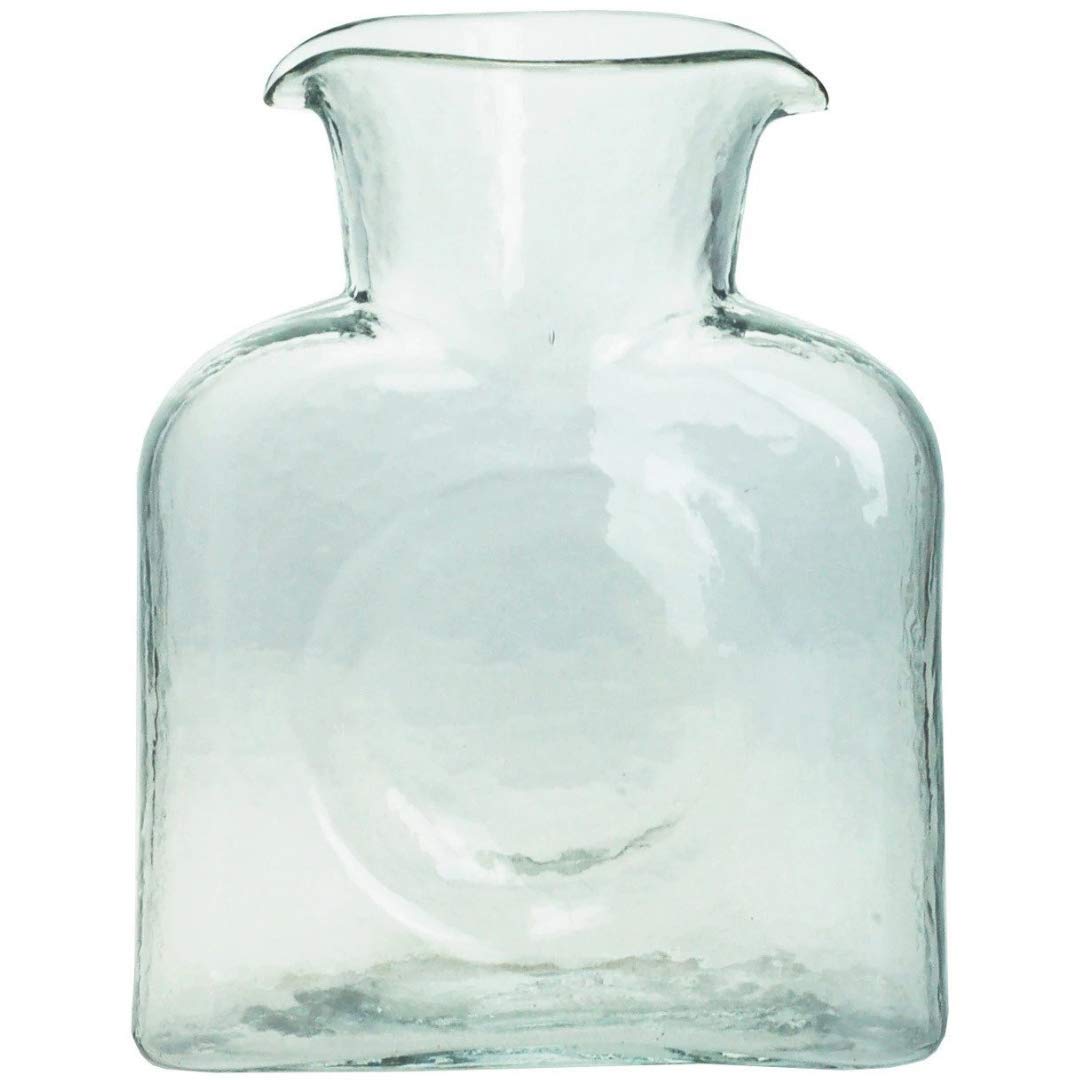 BLENKO Glass Co. 384 Water Bottle in Crystal - Hand Blown Glass Water Pitcher/Carafe/Vase - Unique Handcrafted Kitchen Decor, 36 oz.