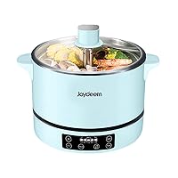 Joydeem Smart Lifting Electric Hot Pot, Steamer and Low Sugar Rice Cooker, Shabu Shabu Hot Pot, Food Grade Stainless Steel, 1500W, 4L