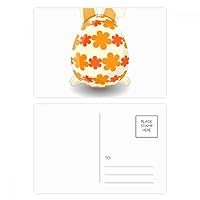 Happy Easter Religion Festival Bunny Egg Postcard Set Birthday Mailing Thanks Greeting Card