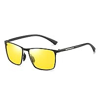 Night Vision Glasses for Men Driving, Anti-Glare Polarized UV400 Rainy Safety Eyes Sunglasses for Fishing Golf Eyewear