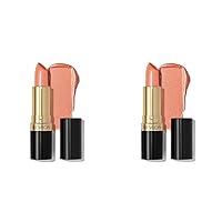 REVLON Super Lustrous Lipstick, High Impact Lipcolor with Moisturizing Creamy Formula, Infused with Vitamin E and Avocado Oil in Reds & Corals, Apricot Fantasy (120) 0.15 oz (Pack of 2)