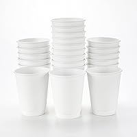 Restaurantware 12 Ounce Disposable Coffee Cups 500 Double Wall Hot Cups For Coffee - Lids Sold Separately Rippled Wall White Paper Insulated Coffee Cups For Coffee Hot Chocolate Tea And More