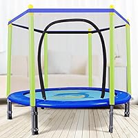 55inch 1.39meter Folding Kids Trampoline with Safety net, Mini Portable Jumping Trampoline, Round Bouncer Trampoline