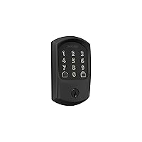 Schlage BE489WB GRW 622 Encode WiFi Deadbolt Smart Lock, Keyless Entry Touchscreen Door Lock with Greenwich Trim, Matte Black
