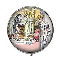 Pride and Prejudice - Jane Austen Art Photo Pill Box - Charm Pill Box - Glass Candy Box