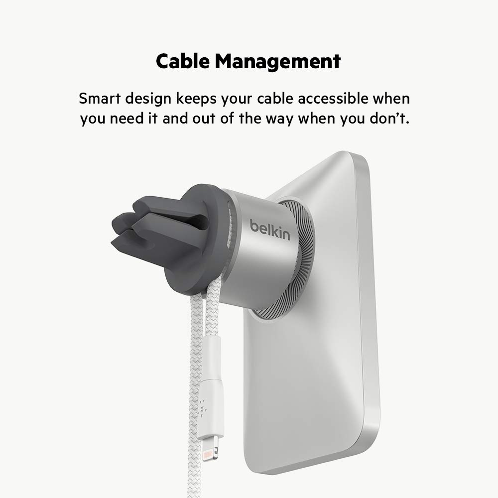 Belkin MagSafe Vent Mount Pro - MagSafe Phone Mount For Car - Car Accessories - Car Phone Holder Mount - Magnetic Phone Holder for iPhone 14, iPhone 13, iPhone 12 Pro Max, Pro, and Mini Models