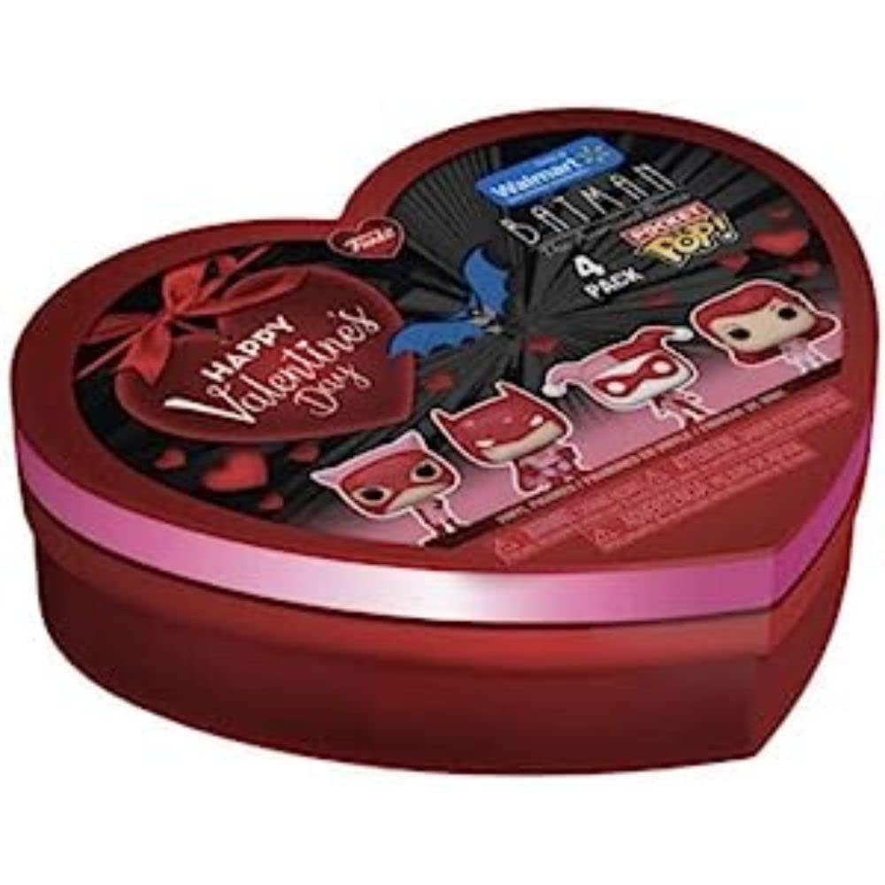 Funko Batman The Animated Series Pocket Pop! 4 Pack Happy Valentine's Day Heart Shaped Gift Box