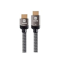 Monoprice Active High Speed HDMI Cable, 4K@60Hz, 18Gbps, HDR, 26AWG, YUV 4:4:4, HDCP 2.2, Braided Jacket, CL3, 25 Feet, Gray - Luxe Series