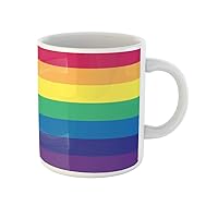 Coffee Mug Equality Gay Flag Pride of Love Bisexual Colored Colors 11 Oz Ceramic Tea Cup Mugs Best Gift Or Souvenir For Family Friends Coworkers