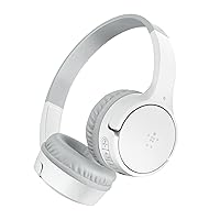 SoundForm Mini - Wireless Bluetooth Headphones for Kids with 30H Battery Life, 85dB Safe Volume Limit, Built-in Microphone - Kids On-Ear Earphones for iPhone, iPad, Fire Tablet & More - White