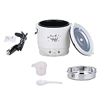 Bear Mini Rice Cooker 2 Cups Uncooked, 1.2L Portable Non-Stick Small Travel  Rice Cooker, BPA Free, One Button to Cook and Keep Warm Function (Navy
