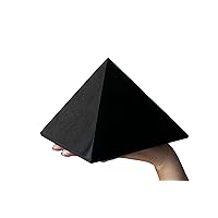 Shungite Stone Pyramid 150 mm (5.9 Inch) Polished | Crystal Healing Protection for Home Office | for Meditation, Chakra Balancing, Grounding
