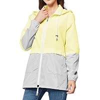 Women's Waterproof Rain Jacket Lightweight Packable Raincoat Outdoor Hooded Windbreaker for Hiking Travel