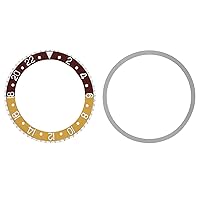 Ewatchparts BEZEL & INSERT COMPATIBLE WITH ROLEX GMT 1670 1675 16750 16753 BROWN/GOLD SILVER FONT INSTAL