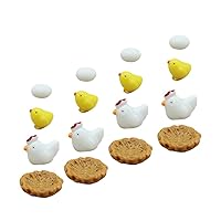 Happyyami 20pcs Chick Micro Landscape Chick Life Cycle Figurines Micro Landscape Figurines Micro Landscape Animals Miniature Chicken Figurines car Toys Miniatures Early Resin Crafts Modeling