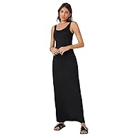 Dresses for Women 2023 Solid Tank Dress (Color : Black, Size : Medium)